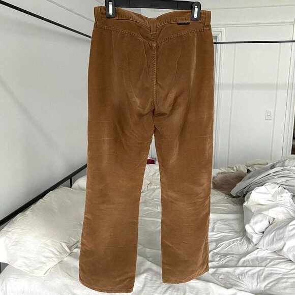 90s vintage Dolce & Gabbana D&G Italy Womens Brown Cropped Cotton Pants 30/44 - Picture 2 of 7